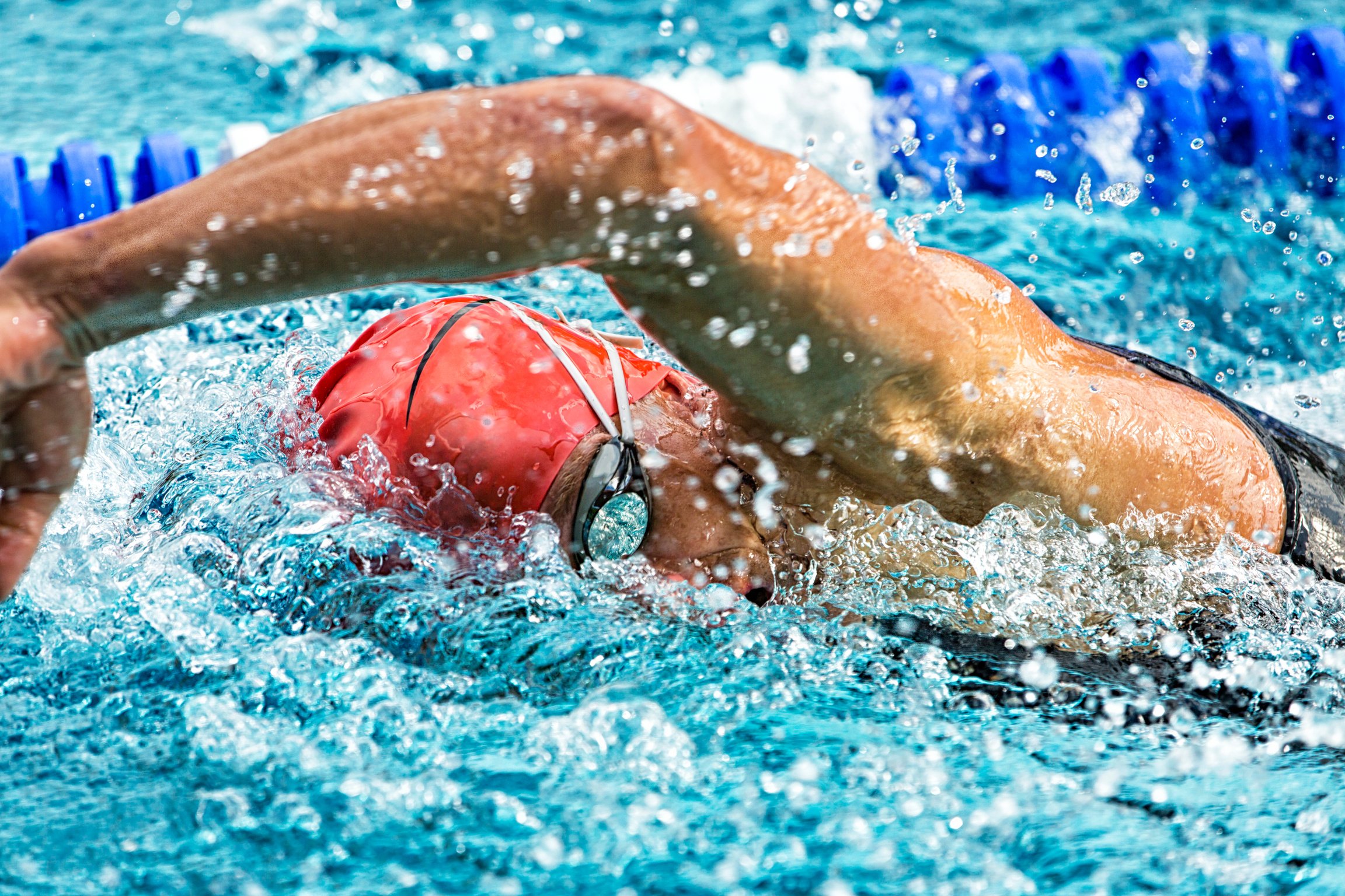 swimmer in a competition